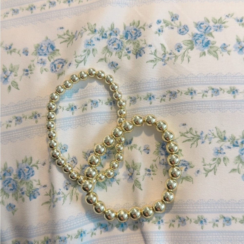 Elegant Gold Beaded Bracelet Set